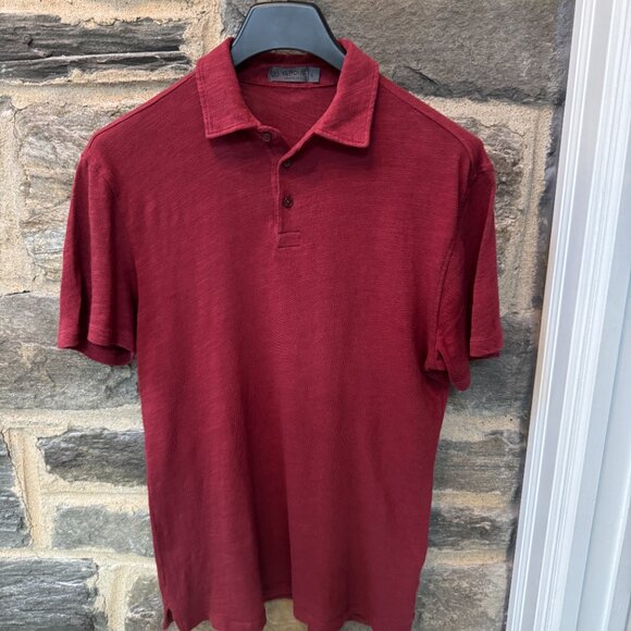 $155 Men's G/FORE Clubhouse Slub Cotton Slim Fit Golf Polo RED Large EXCELLENT - Picture 2 of 7